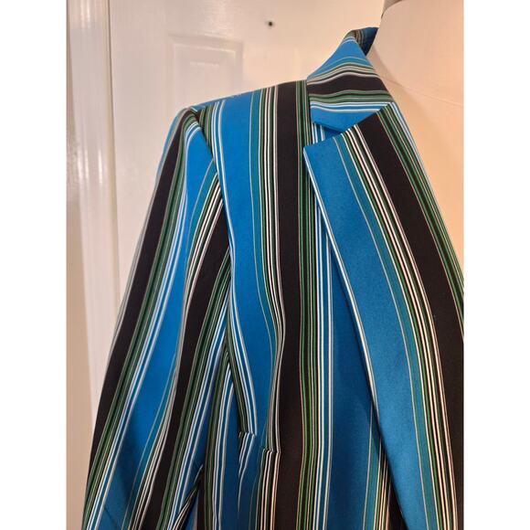 womens blazzer shirt top 3x 3 x 24W 24 w stripped plus size 3XL extra large 3 XL - Picture 2 of 9